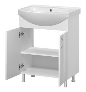 Напольная тумба под раковину Misty Изео 65см белый